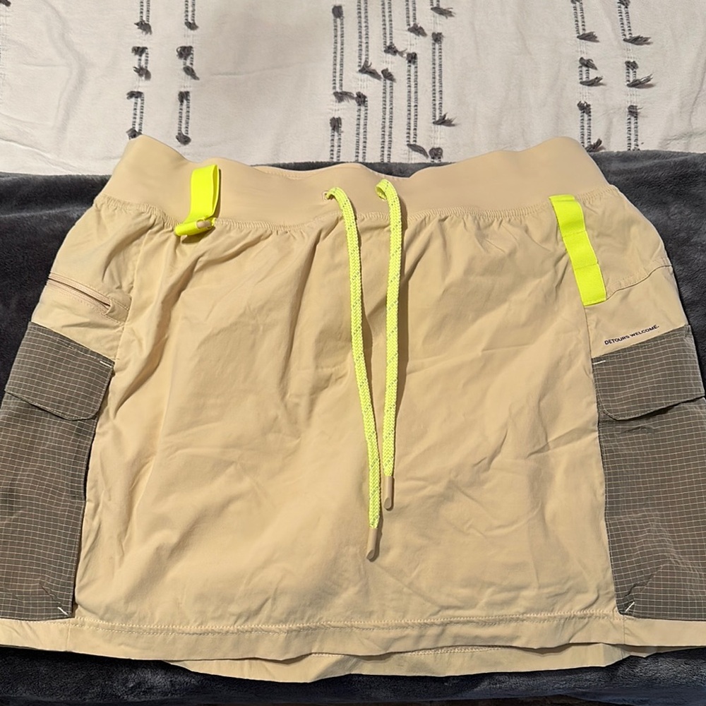 Beige Skirt with Neon Accents
